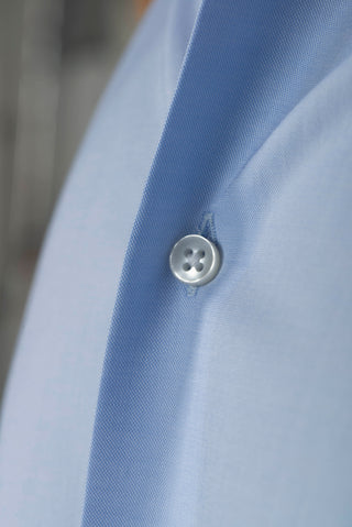 Italian Oxford cotton fabric detail, blue | VESTITI