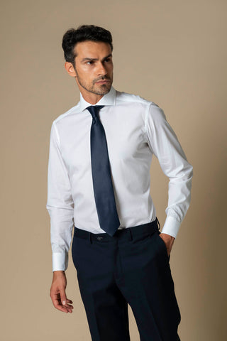 Italian poplin cotton fabric detail, white | VESTITI MADE IN ITALY