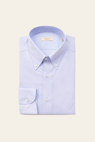 Colletto button down in Oxford blu