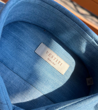 Blue denim mens shirt