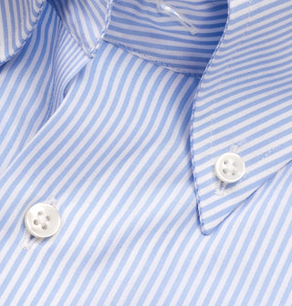 VESTITI signature diagonal top button hole detail - Italian tailoring craftsmanship