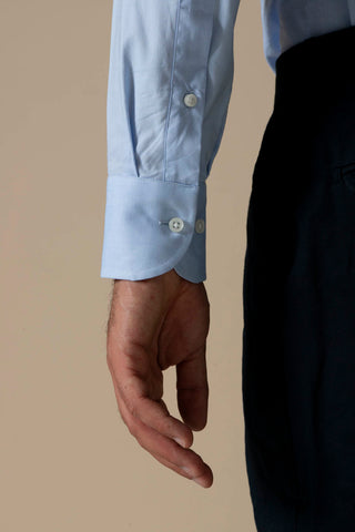 Colletto button down in Oxford blu